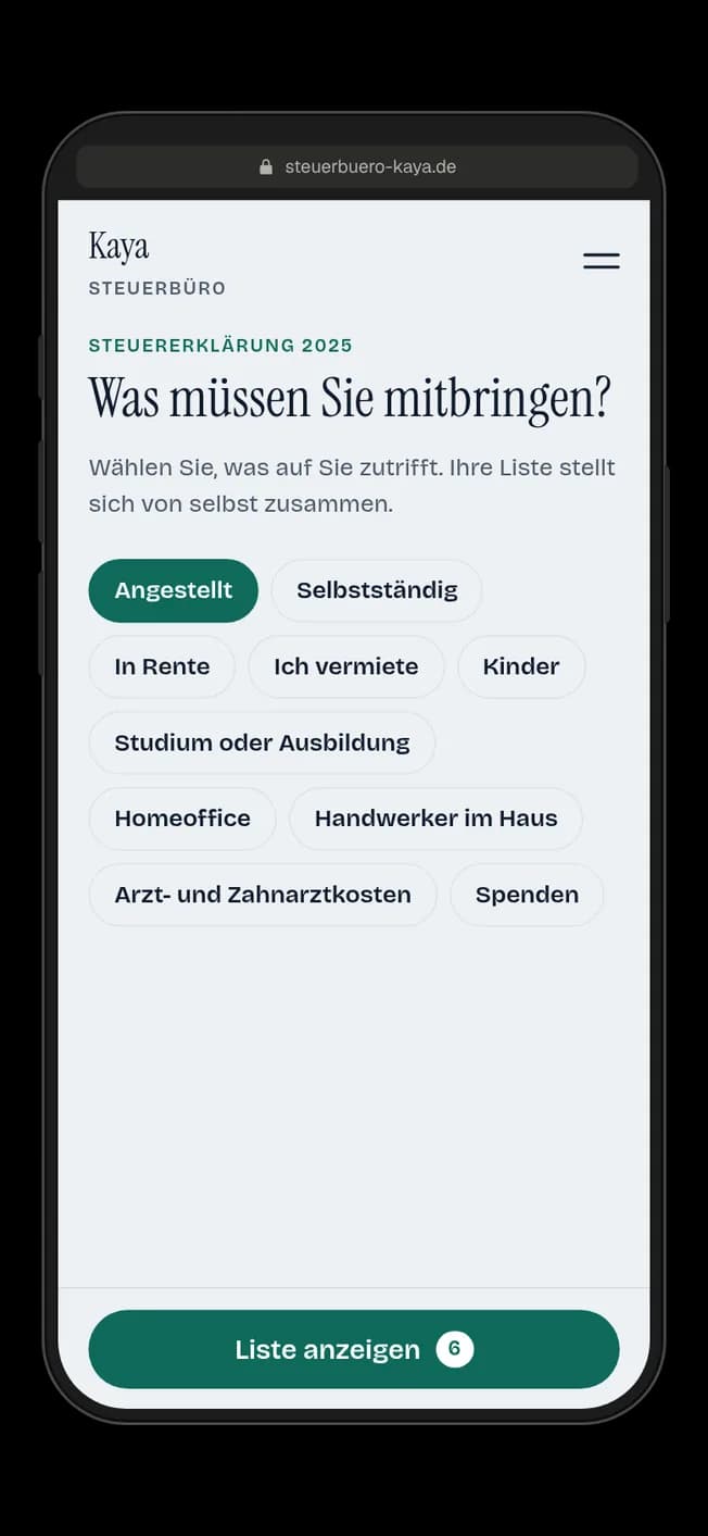 Eine persönliche Checkliste – Vorschau